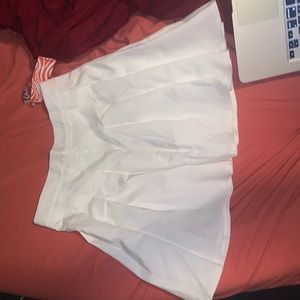 Romwe White Pleated Skirt